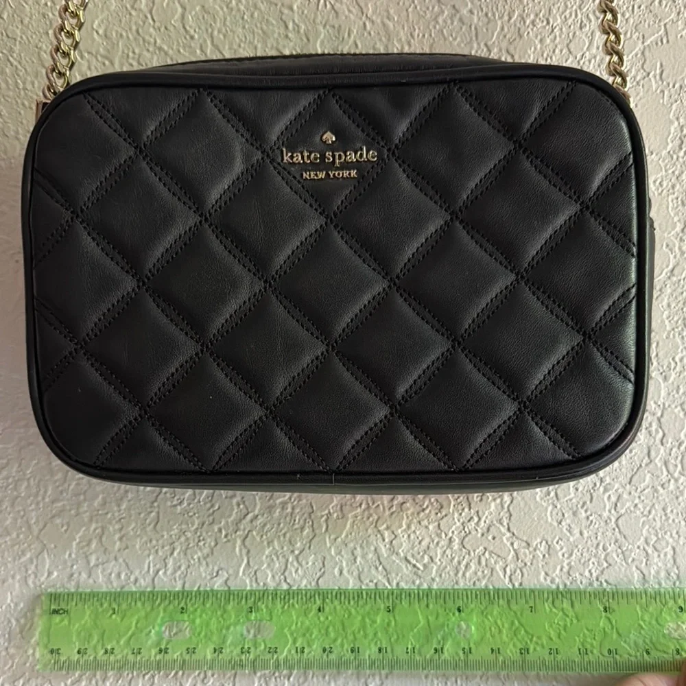 Kate Spade Black Quilted Crossbody Camera Bag - Picture 10 of 10